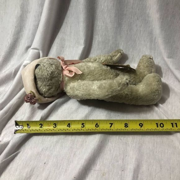 Vintage Boyd’s Bears Light Brown 11" Pink Hat Jointed Collectible Handmade - Picture 8 of 11